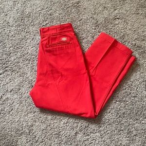 Dickies X Urban Outfitters red high waisted ankle pant